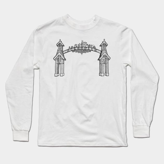 Ocean City Boardwalk Long Sleeve T-Shirt by Elizabeth Weglein Art